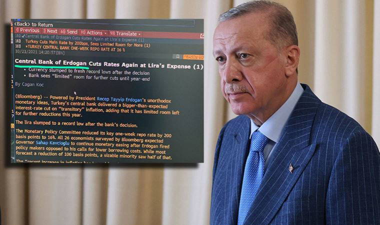 Bloomberg, faiz kararını böyle duyurdu: 'Erdoğan Merkez Bankası'