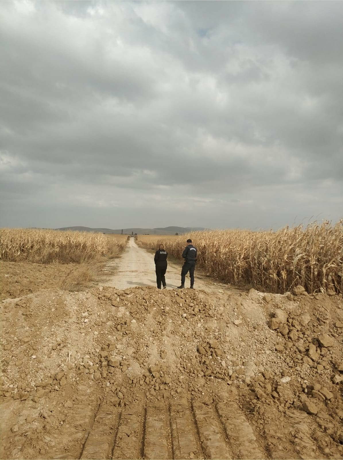 Tarlada korkutan görüntü