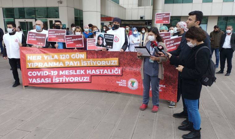 Sağlık çalışanlarından 'Covid-19 meslek hastalığı olsun' talebi