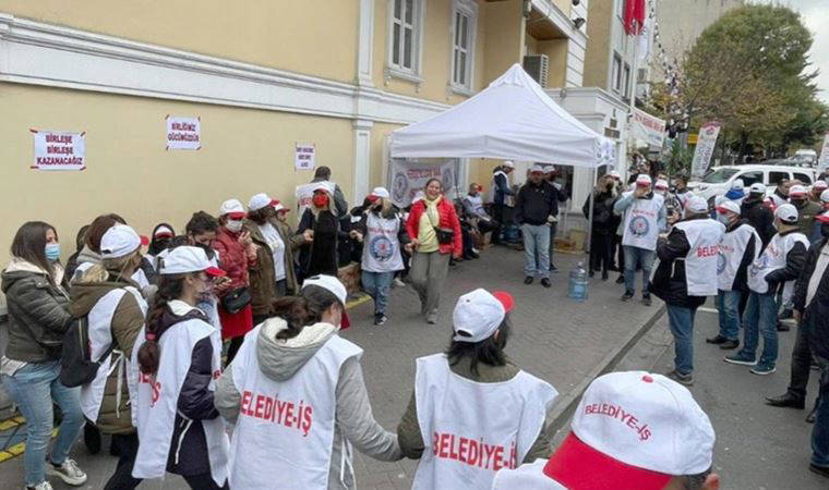 Sıfır zamma karşı greve çıkan Bakırköy Belediyesi işçileri: 'Belediye işçileri köle değildir'