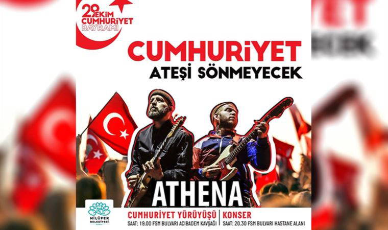 29 Ekim Cumhuriyet Bayramı kutlamalarında Athena, Nilüfer’de sahnede