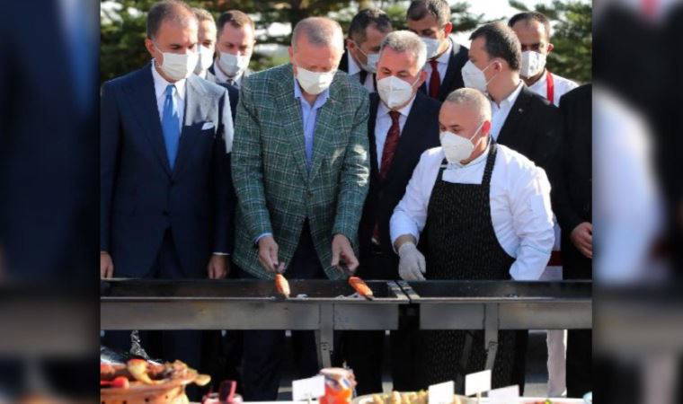 Bahçeli'ye gönderme mi? Erdoğan kebap başına geçti