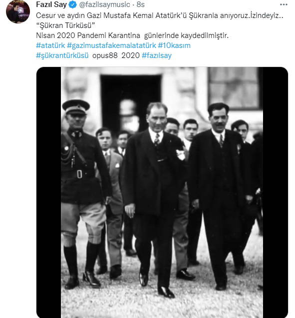 Sanatçılardan 10 Kasım paylaşımları