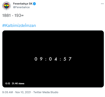 Futbol kulüplerinden 10 Kasım paylaşımları