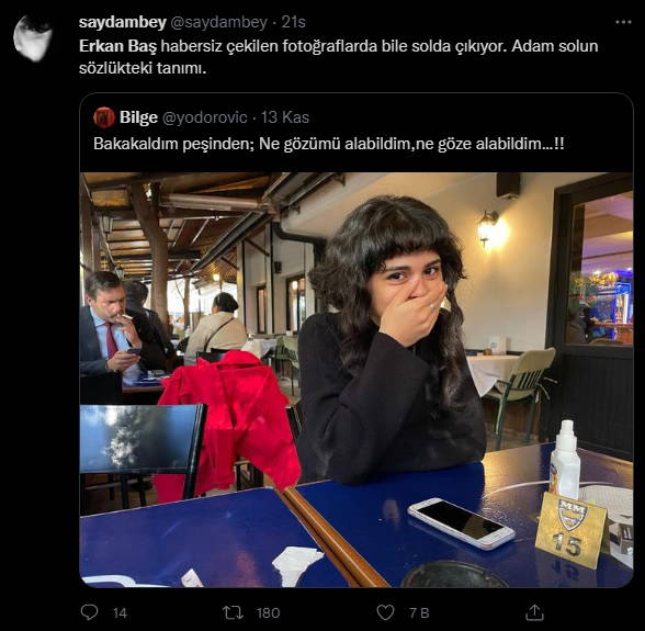 İnsanların fotoğraflarında yanlışlıkla kadraja giren TİP Genel Başkanı Erkan Baş sosyal medyada gündem oldu