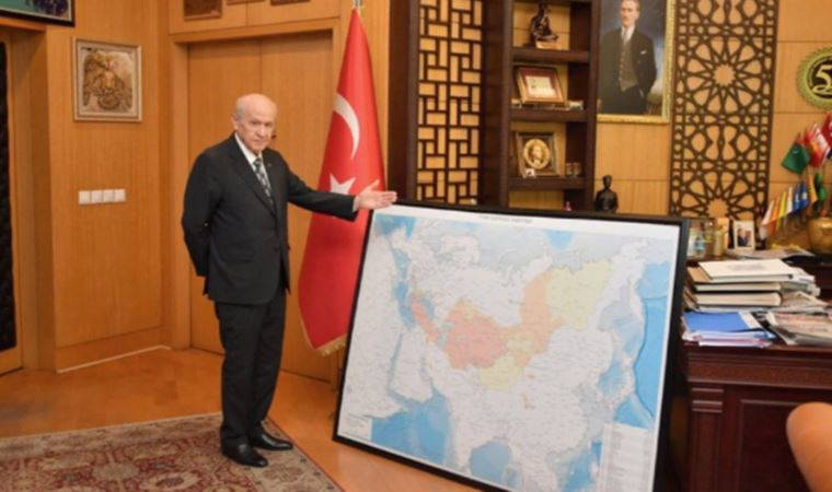 Bahçeli'den 'Türk Dünyası Haritası'