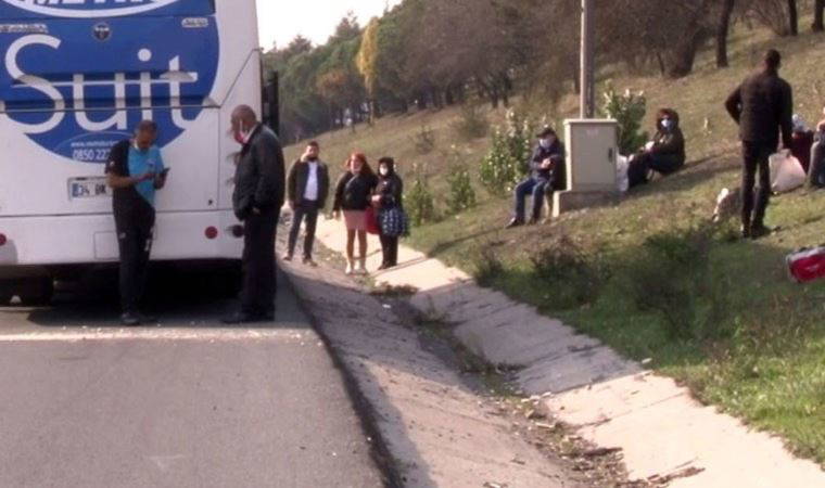 İstanbul’da yolcu otobüsünde yangın paniği: Yolcular 1.5 saat TEM’de kaldı