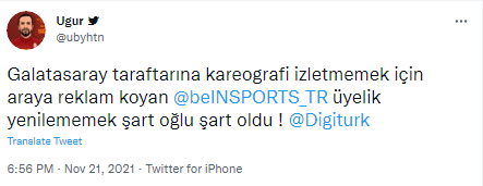 Galatasaray taraftarından yayıncı kuruluşa 