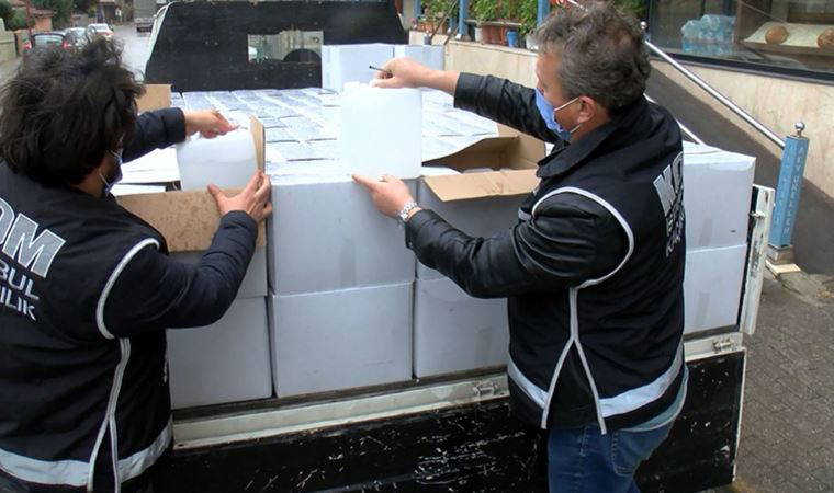 Pendik'te piyasa değeri 170 bin liralık kaçak alkol ele geçirildi