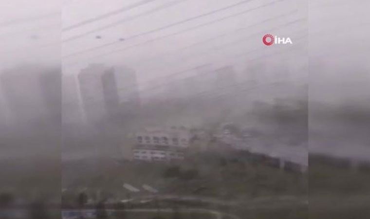 Başakşehir'de elektrik trafosu bomba gibi patladı