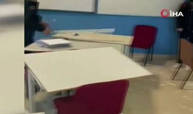 Fırtına sürüyor, Halkalı'da özel bir kolejin duvarı yıkıldı