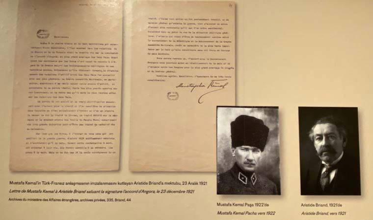 Atatürk'ün '1921 Ankara Antlaşması' için Fransa'ya yazdığı mektup sergide