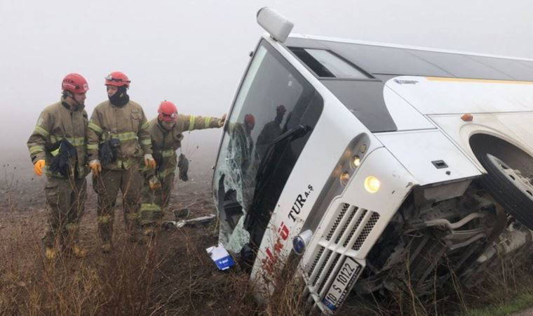 Okul servisi kaza yaptı: 11'i öğrenci 13 yaralı