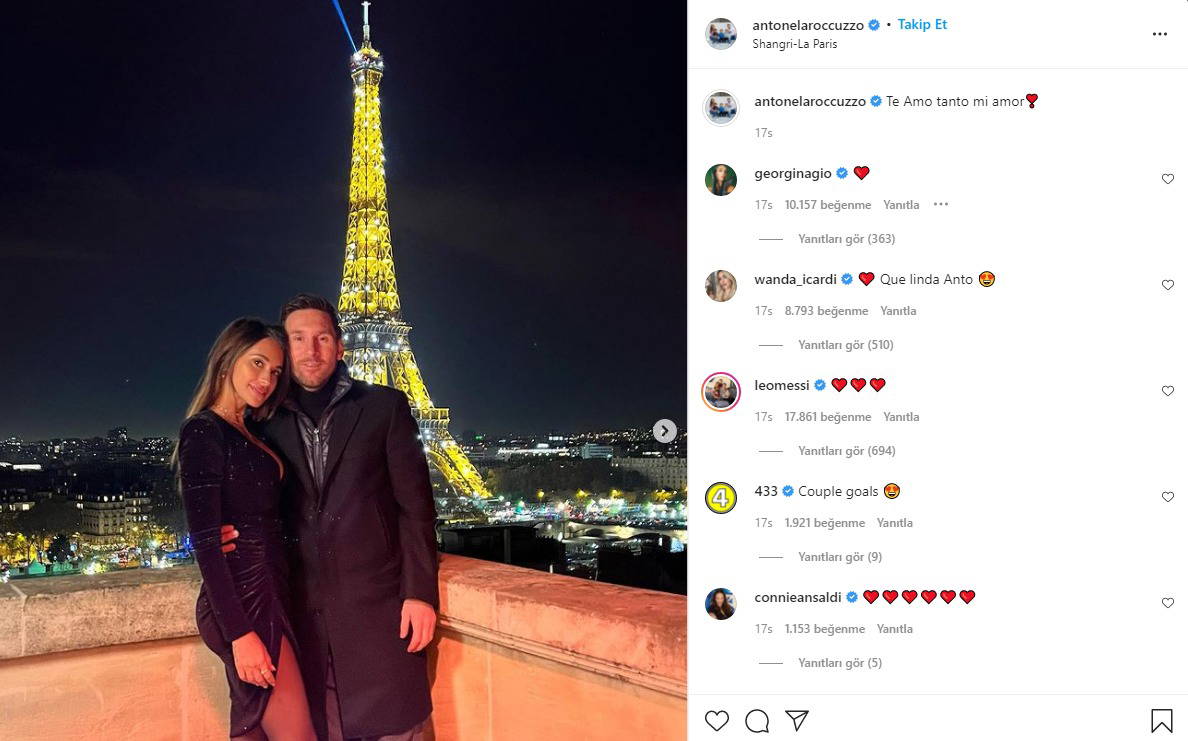 Lionel Messi'nin Eyfel Kulesi ile verdiği poz sosyal medyada gündem oldu