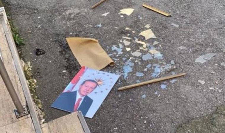 Erdoğan’ın fotoğrafını yere atan kişi gözaltına alındı