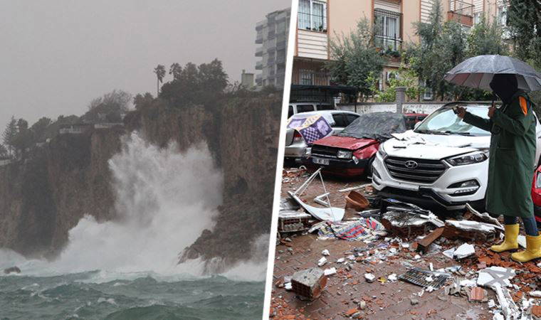 Antalya'da son durum: Sağanak yağışın etkisi altındaki Antalya'dan görüntüler