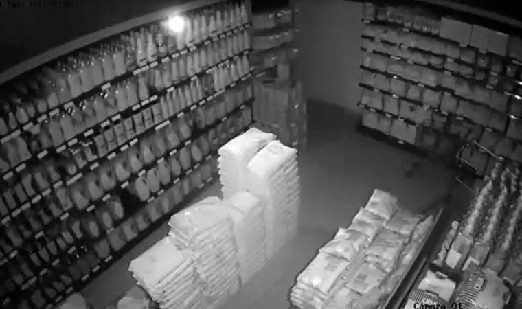 Van'da deprem anı güvenlik kameralarına yansıdı