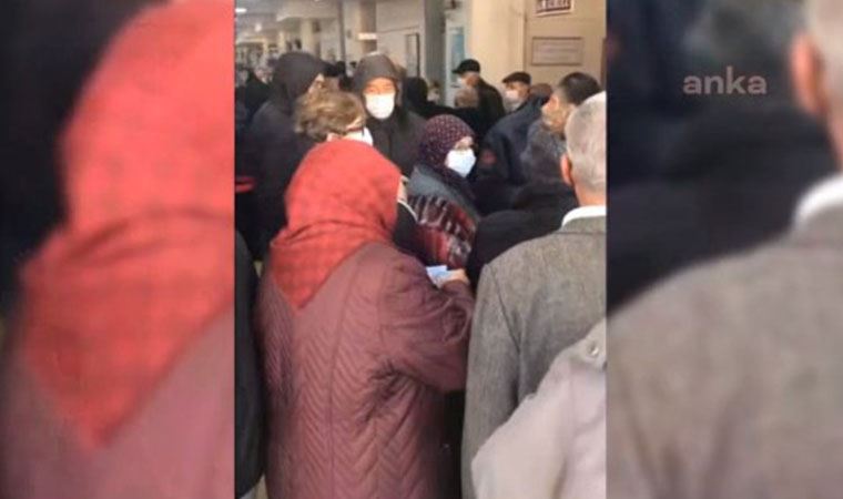 Aşı izdihamı kameraya böyle yansıdı