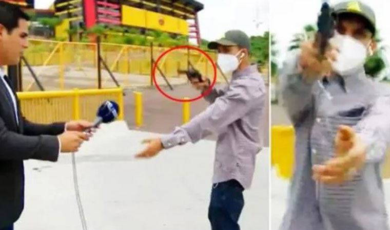 Ekvador'da muhabir canlı yayın sırasında soyuldu