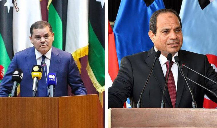 Libya Başbakanı Dibeybe ile Sisi görüştü