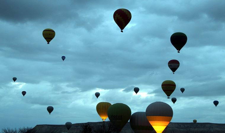 Kapadokya’da balon turları iptal edildi