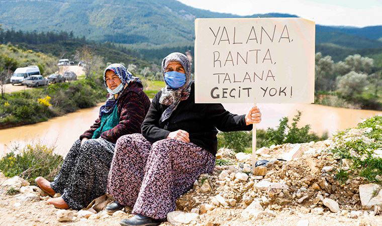 Seferihisar'da JES tepkisi: Ağaçlar ve su kaynaklarını tehlikede