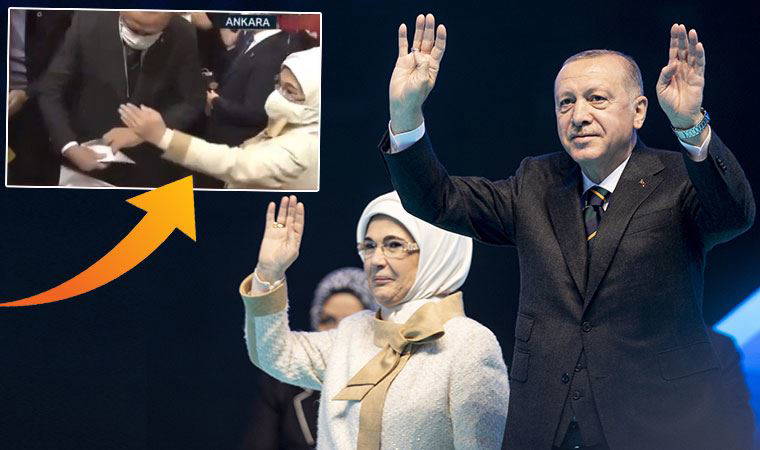 Emine Erdoğan'ın kızdığı anlar kameraya yansıdı