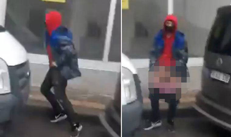 Genç kadın, kendisini takip edip sokakta mastürbasyon yapan tacizciyi görüntüledi