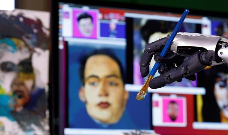 Robot Sophia'nın çizdiği 'resim' yaklaşık 700 bin dolara satıldı