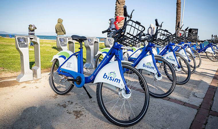 İzmir'de bisiklet kiralama istasyonlarının sayısı 55’e ulaştı