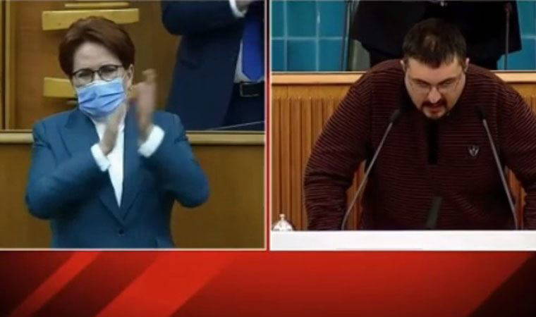 Otizmli Cemil Akşemsettinoğlu kürsüde Andımız'ı okudu, İYİ Parti grup toplantısında alkış yağmuru