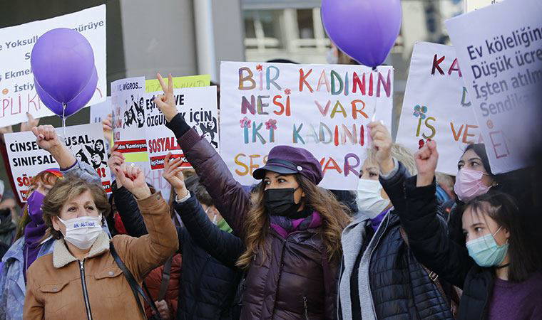 Kadınlar şiddete karşı bir kez daha haykırdı: 