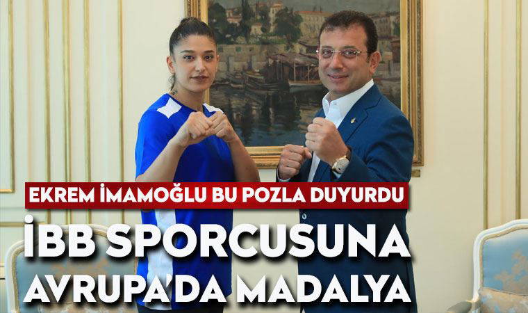 İmamoğlu İBB sporcusunun başarısını bu fotoğrafla duyurdu