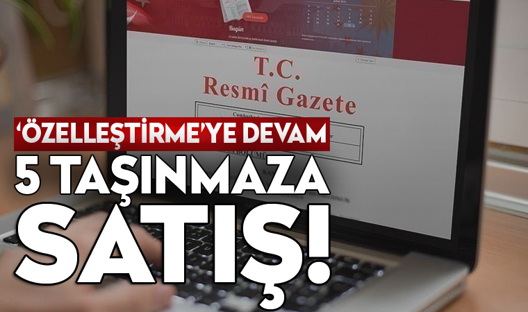 Yalova'daki 5 taşınmaz satıldı