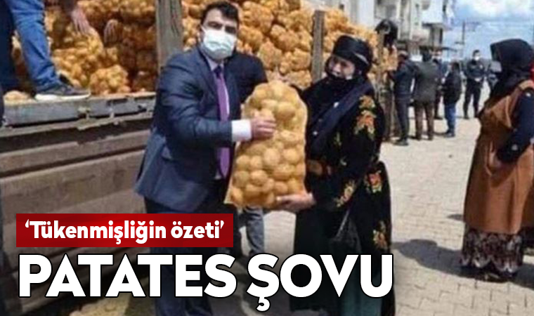 Hilvan Kaymakamı'nın patates çuvalı ile 'poz'u tepki çekti