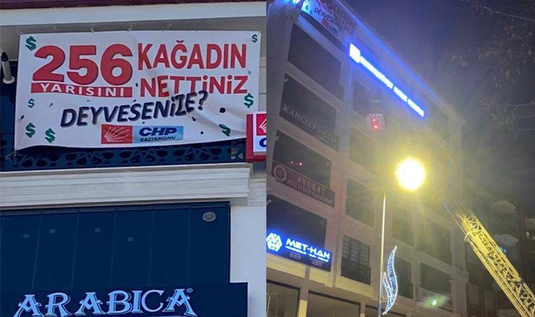 CHP '256 kağıdın yarısını' sormuştu, o afiş de kaldırıldı