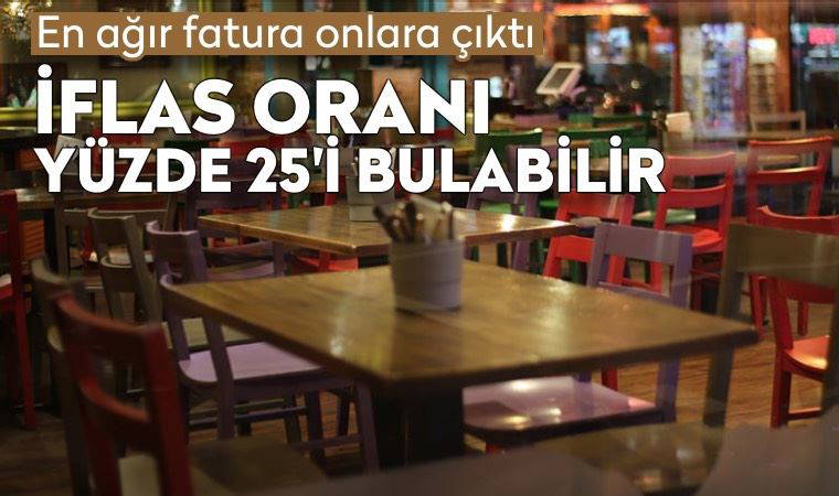 Kafe ve restoranlarda iflas oranı yüzde 25'e çıkabilir