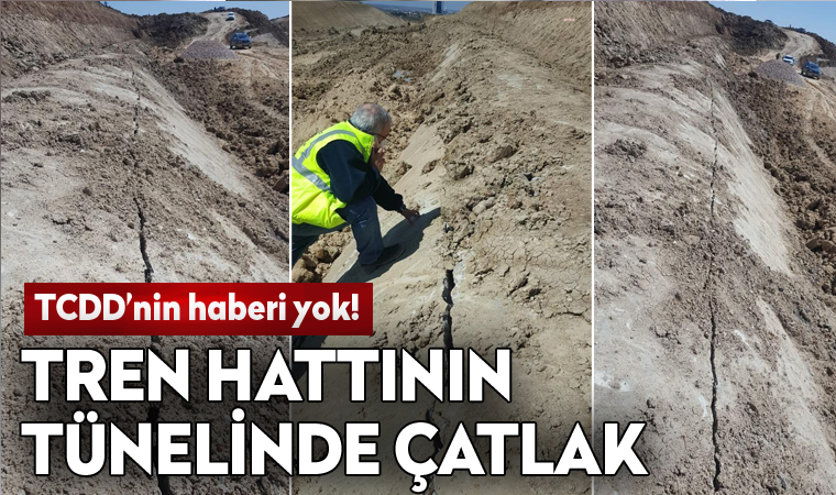 Tren hattının tünelinde çatlak, seferler durdu!