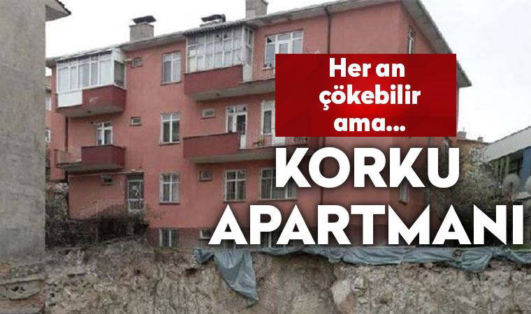 Ankara'da toprak kayması nedeniyle bir apartman tahliye edildi