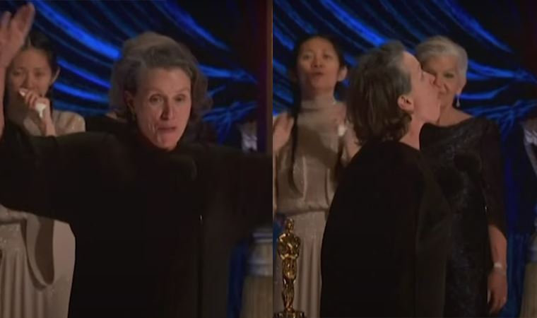 Nomadland'in başrol oyuncusu Frances McDormand 93. Oscar Ödülleri töreninde neden kurt gibi uludu?