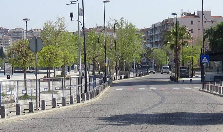 Çanakkale'de tam kapanmanın ilk gününde sessizlik