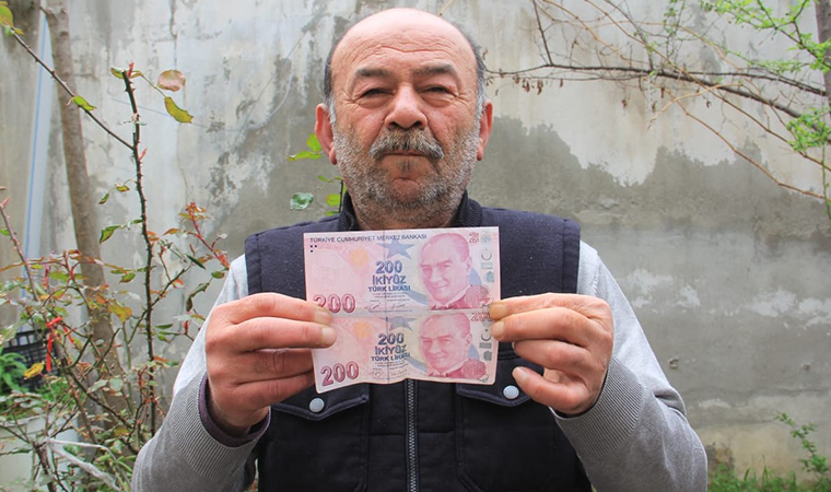 Samsun'da hatalı 200 liralık banknotu 55 bin liraya satışa çıkardı