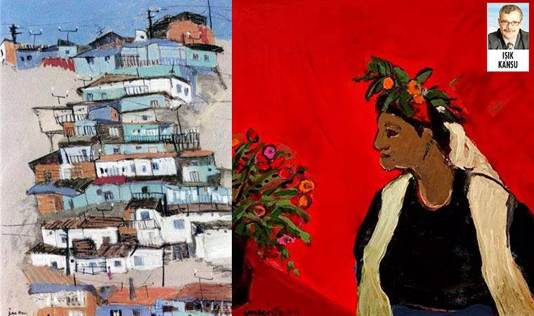 Gecekondu ve çiçekli kadın resimleri ile tanınan İmren Erşen, 