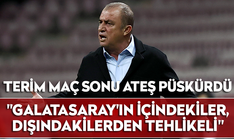 Galatasaray'da Fatih Terim, çok sert ifadeler kullandı: 
