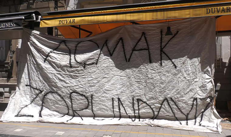 Bar işletmecilerinden 'açmak zorundayız' pankartı... Ankara'ya yürüyecekler