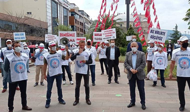 İşçiler, AKP’li Giresun Belediye Başkanı'nı protesto etti