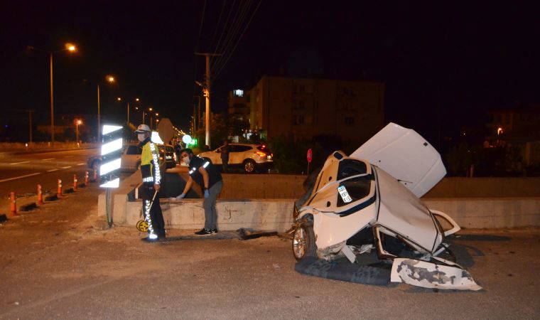 Kaza sırasında araçtan fırlayıp, 7 metre yükseklikten alt geçide düşen sürücü öldü