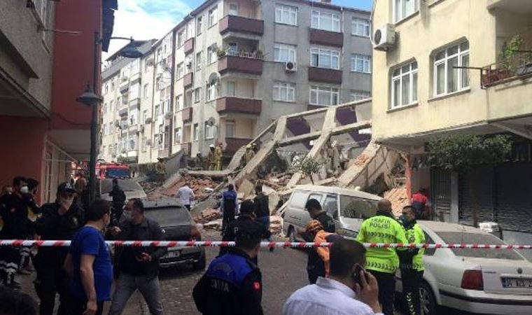 Zeytinburnu'nda daha önce boşaltılan bir bina çöktü