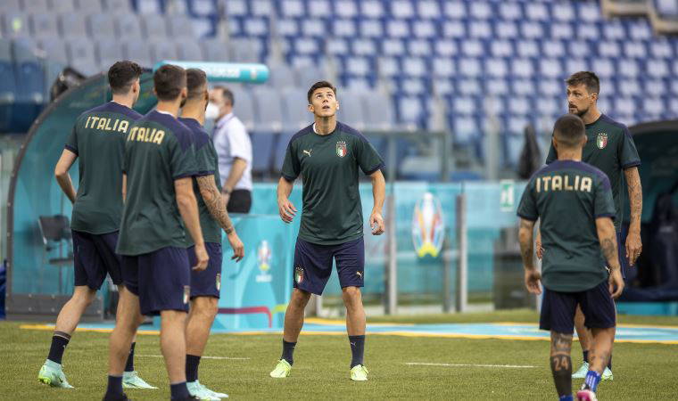 İtalya Milli Takımı, Türkiye maçı öncesi son antrenmanını yaptı