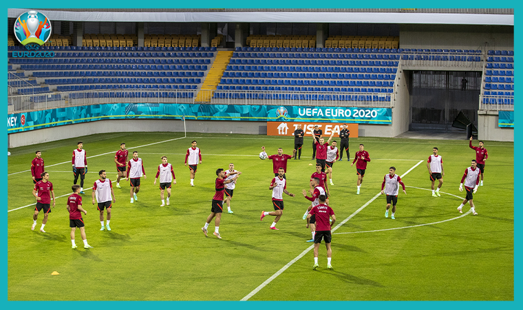 EURO 2020'de A Milli Futbol Takımı, Galler maçına hazırlanmaya devam ediyor